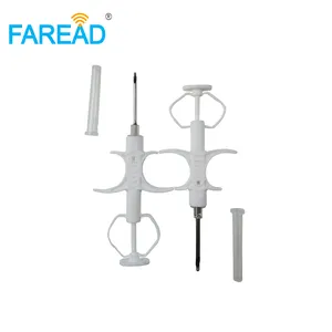 Rfid LF 134kHz ID Pet Microchip em4305 động vật theo dõi vi mạch với Mini tag và gia súc trang trại Applicator