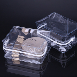 Custom small cosmetic makeup bag clear mini storage duffle plastic women hand tote zipper transparent PVC bag