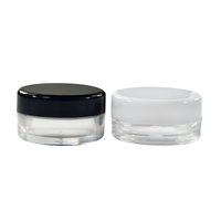Pots de maquillage cosmétiques vides en plastique 3g/5g avec logo personnalisé échantillon transparent rechargeable pots de fard à paupières crème baume à lèvres