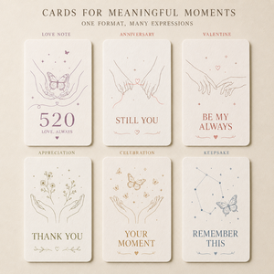 Tarjeta de Felicitación Delicada con Dibujo <span class=keywords><strong>a</strong></span> Mano de Mariposa y Gesto de Amor, Tarjeta Plana Personalizada Impresa para Regalo de Novio o Novia - Product Image 6