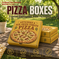 Boîte à pizza pliable en carton kraft de qualité alimentaire, écologique, avec impression 4C et pelliculage mat, personnalisable