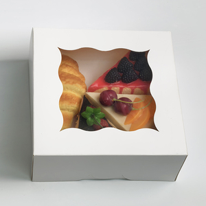 Tùy chỉnh mới thời trang trắng Cookie bao bì, thực phẩm cấp Bìa Baking Cookie hộp, có thể gập lại bánh hộp - Product Image 3