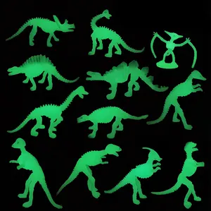 הדמיה מפלסטיק דינוזאור המאובן שלד זוהרת צעצוע ילדים noctilucent t-rex זוהר stego בלילה צעצוע דינוזאור בלילה צעצוע דינוזאור