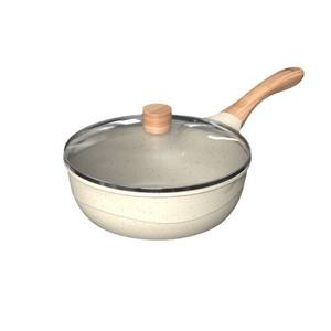 Sartén antiadherente Midea de 28 cm con fondo plano redondo para cocinas de gas, eléctricas e inducción, sartén para cocinar en el hogar - Product Image 3