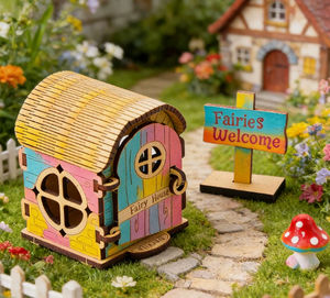Nouvelle maison d'elfes en <span class=keywords><strong>bois</strong></span> à assembler, maison d'elfes créative à faire soi-même, cabane en <span class=keywords><strong>bois</strong></span>, jouets éducatifs pour enfants de 7 à 12 mois - Product Image 3