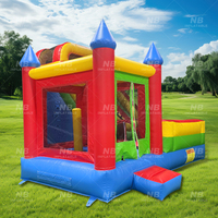 Château gonflable avec toboggan Bounce Bouncy House, installation facile, matériau PVC durable, capacité de 10 personnes
