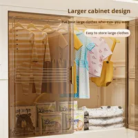 ZD802 Design Armoire Pliable en Plastique pour Vêtements et Chaussures - Boîte de Rangement pour Vêtements d'Enfants - Penderie Pliante Portable