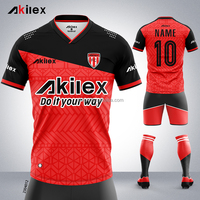 Kit sepak bola kustom untuk Akilex, Jersey sepak bola Vintage, celana pendek latihan dengan desain Retro, Set perlengkapan penuh