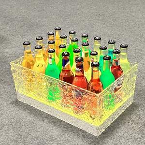 Cubo de Hielo con Iluminación LED para Bar - Capacidad para 12/24 Botellas, Material de PC Irrompible - Product Image 1