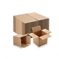 Boîtes en carton ondulé carrées, vente en gros, extra-résistantes, cartons pliables à cinq couches, résistantes à la compression, anti-chute