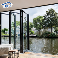 Porte pliante française en verre Low E étanche à coupure thermique