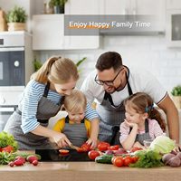 Zwarte transparante acryl snijplank met rand, 60% dikker, duurzaam, beschermt aanrechtbladen, Home Pro Kitchen, makkelijk schoon te maken