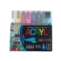 Nouvel ensemble de surligneurs double face non effaçables 8 couleurs multicolores pour étudiants, en boîte, haute intensité de couleur, pour l'exportation