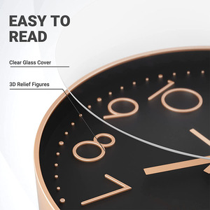 11.8Inch Chính Xác Đồng Hồ Treo Tường Chính Xác Thạch Anh Quét Phong Trào Lớn Im Lặng Trang Trí Treo Đồng Hồ Cho Phòng Khách - Product Image 5