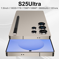 Smartphone Gaming Layar Besar Baru S25 Ultra 5G Layar HD 7.3 Inci Deca Core Kamera 108MP Android 14 Terbaru Ponsel LTE Laris Manis