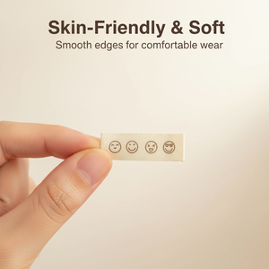 ป้ายติดชายเสื้อยืด ป้ายโลโก้แบบกำหนดเอง ป้ายเย็บติดชายเสื้อแบบไม่ทอ ซักได้ สำหรับเสื้อผ้า - Product Image 4