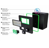 Máquina Expendedora Pequeña con Pantalla Táctil de 15.6'' y Código QR, Máquina Expendedora de 6 o 9 Filas para Club Nocturno