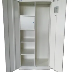 Популярная стальная мебель для спальни с 2 дверцами, комбинированный шкаф для одежды, металлический шкафчик