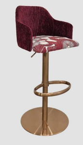 Modern Stainless Steel Bar <b>Stools</b> Fixed Armrests Swivel <b>Adjustable</b> <b>Height</b> Round Metal Base Nordic Design Home Bar Commercial Use - Product Image 4