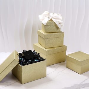 Coffret cadeau luxueux à paillettes dorées pour les fêtes de fin d'année, <span class=keywords><strong>la</strong></span> Saint-Valentin, boîtes décoratives réutilisables de haute qualité - Product Image 2