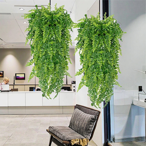 Plante artificielle suspendue en lierre persan, plante verte suspendue au mur avec forme <span class=keywords><strong>de</strong></span> feuille pour décorations intérieures - Product Image 2