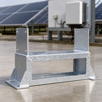 Cadre de base soudé par onduleur de qualité industrielle, galvanisé à chaud, classe C3-C5, en acier au carbone Q235 Q345 Q355, fabrication ISO 9001