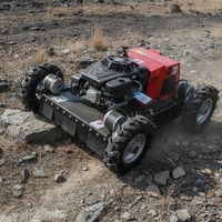 Mesin Pemotong Rumput Beroda Bensin 500mm yang Dapat Disesuaikan dengan Remote Control, Tangki Bahan Bakar Besar, Mesin Pemotong Rumput Profesional dengan Remote Control