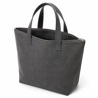 Sac fourre-tout en toile de coton beige crème de qualité supérieure, sac à main minimaliste de luxe discret avec poche intérieure