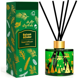 <span class=keywords><strong>Diffusore</strong></span> <span class=keywords><strong>di</strong></span> Fragranze Natalizio OEM ODM <span class=keywords><strong>con</strong></span> Etichetta Privata, Bottiglia Verde da 200ml <span class=keywords><strong>con</strong></span> Stampa Invernale Dorata, Profumo <span class=keywords><strong>di</strong></span> Legno <span class=keywords><strong>di</strong></span> Cedro Balsamico per Regali all'Ingrosso - Product Image 1