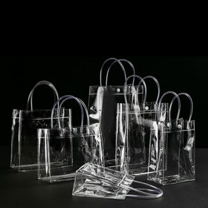 OEM ODM Groothandel Transparante Bloemenzak Handtas Verpakkingszak Op Maat Logo Klein Groot Transparante <span class=keywords><strong>PVC</strong></span> Tassen - Product Image 3