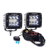 Für Offroad LED-Würfellichter 3 Zoll 72W 7200lm Amber 6 Modi Nebel-/Spot-/Flutlicht-Kombination Stroboskop-Lichtleiste mit Speicherfunktion für LKW