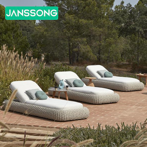 Tumbona de ocio para exteriores, tumbona individual de cuerda tejida para patio y <span class=keywords><strong>piscina</strong></span>, muebles de exterior, tumbona de ratán para jardín, tumbona de sol para <span class=keywords><strong>vacaciones</strong></span>, muebles para <span class=keywords><strong>piscina</strong></span> - Product Image 2