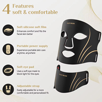 Masque LED Professionnel 7 Couleurs pour Soin du Visage, Masque Facial et Cou en Silicone avec Lumière Rouge pour Grossistes