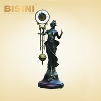 Montre creuse tête de danse sculpture horloge pivotante beaux Arts créatifs artisanat décoration exquise