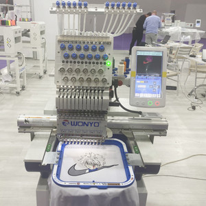Wonyo Programmable <strong>1</strong> Head Computerized Patch Embroidery Machine for Socks, Caps, <strong>and</strong> T-<strong>Shirts</strong> - Product Image 2