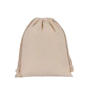 Eco-friendly Recycled Cotton Drawstring Dust Bag For Gift Packing Custom Organic Colico Cotton Muslin Pouch