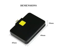 Lecteur de cartes à puce intelligent portable USB petit format ISO7816 à insertion verticale à prix abordable