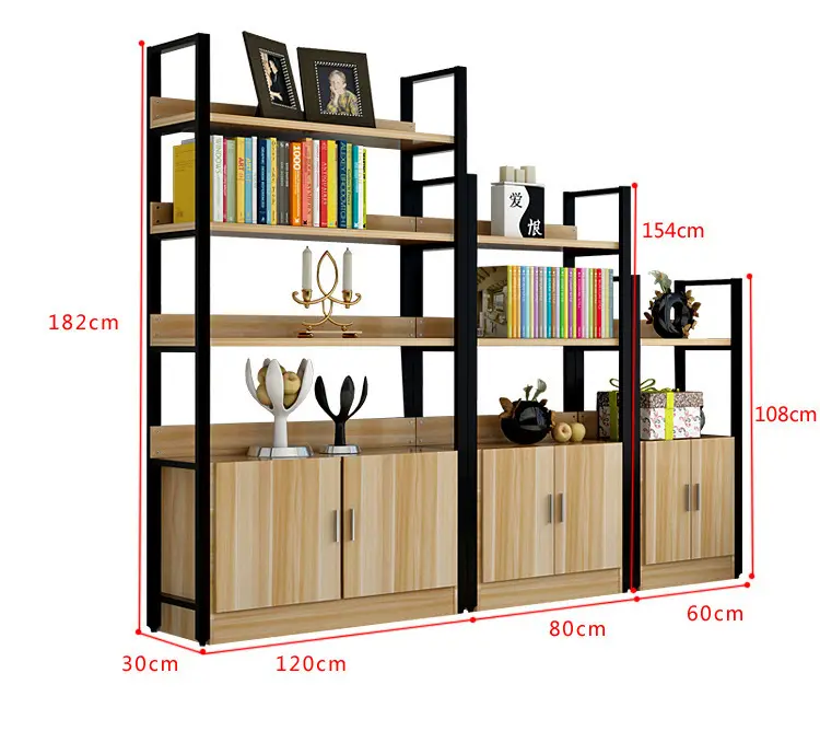 Meicheng-estantes de pared para libros, estantería de madera con diseño de biblioteca montada en la pared