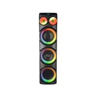 Altavoz Inalámbrico de Madera de 3*12 Pulgadas, Nuevo, con Luces LED RGB y Control por Voz, Recargable, Ideal para DJ y Iglesias