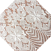 Découpe au laser dentelle blanche oeillet broderie dentelle tissu