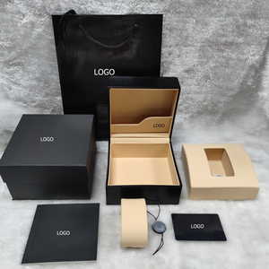 Factory Wholesale In Stock <b>Black</b> Single Slot Brand Watch <b>Box</b> Complete Packaging Set With Gift Bag Manual Custom Logo Watch <b>Box</b> - Product Image 4