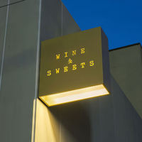 Enseigne lumineuse LED ultra-mince pour extérieur, signalétique commerciale pour magasins et boutiques, logo personnalisé, vente en gros, directement de l'usine