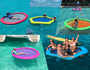 Colchoneta Flotante Redonda Inflable Funworldsport, Hamaca Flotante Megachill para el <span class=keywords><strong>Mar</strong></span> - Product Image 6