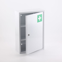 Armoire à pharmacie murale grande capacité avec 3 compartiments verrouillables avec clés en fer thermolaqué