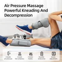 Masseur de jambes à compression d'air avec chaleur pour pieds, mollets et cuisses, avec télécommande portable