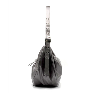 Jet Grey Crossbody <b>Bag</b> With Inner Lining Pocket And Wrinkle <b>String</b> Design Super Sasha <b>Bag</b> For Adjustable Shape Made In Korea - Product Image 3
