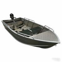 Perahu Nelayan Aluminium Las Penuh untuk Olahraga Memancing di Danau, Sungai, dan Laut, Perahu Jon dan Perahu Luar Mesin yang Dikustomisasi Pabrik dengan Pengelasan Argon