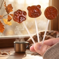 Bonbons gélifiés halal certifiés, saveur gingembre-cacao, sans sucre, en forme de boule, vente en gros pour supermarchés