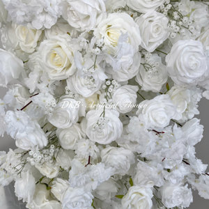 Blanco bebé aliento Rosa seda telón de fondo Floral boda arco flores para el Día DE LA MADRE Pascua Navidad eventos fiesta decoraciones - Product Image 4