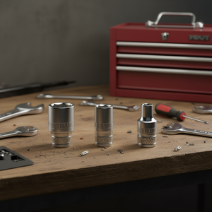 Llave de Tubo Hexagonal Fervi de 1/4 de Pulgada, Grado Industrial, para Reparación Automotriz, Serie Normal, 6 Puntas, Acero al Cromo Vanadio - Product Image 3